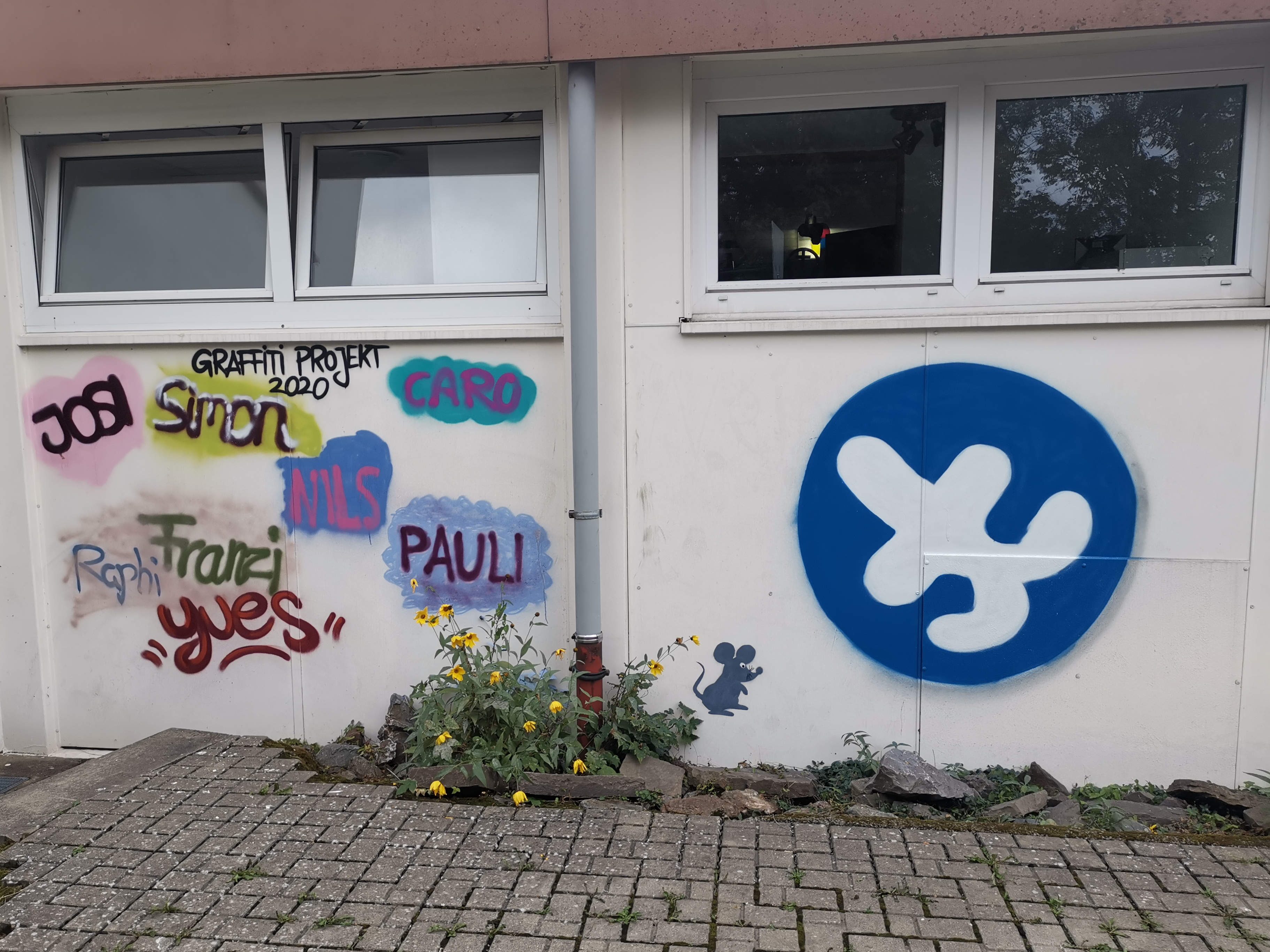 Rückseite des Containers